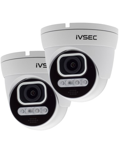 IVSEC 5MP 2-PACK AI Motorized Zoom 25fps Full Colour Dome Security Camera - IVNC312ADX-2PK