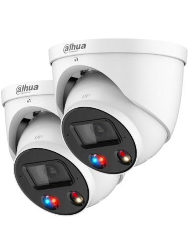 Dahua  8MP 2-PACK AI TiOC Advanced Active Deterrence SMD+ Full Colour Starlight IP Dome Camera - DH-IPC-HDW3849H-AS-PV-ANZ-2PK