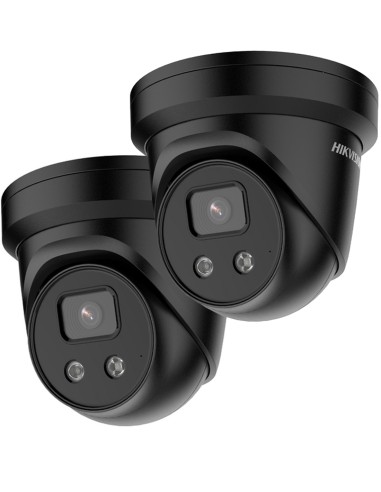 Hikvision 2-PACK Acusense 8MP 4K PoE Dome Camera 2.8mm - BLACK Edition DS-2CD2386G2-ISU/SL-2PK