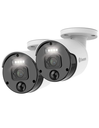 Swann Master-Series Bullet Security Camera 2-Pack with Night2Day Colour Vision & Spotlight – Add-On for NVR-8580 Surveillance