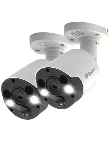 Swann SWNHD-887MSFB 4K 2PK Flood Bullet AI 2-Way Audio Camera 2PACK