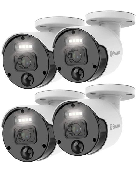 Swann Master-Series Add-on 4K Night2Day Bullet Security Camera 875WLB Spot Light 4-Pack – Enhanced Surveillance