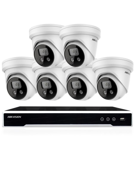 Hikvision 8Ch 4TB NVR 6MP 6x IP Acusense Outdoor HIK86M-6D-386-4T