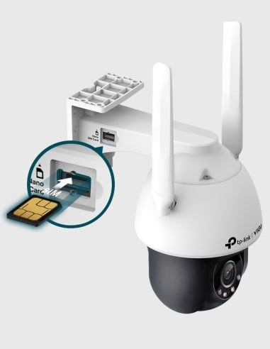 TP-Link VIGI 4MP Full-Colour 4G Pan Tilt Network VIGI-C540-4G-SP6020