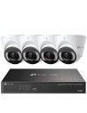 TP-Link VIGI 8MP 8Ch IP NVR 2TB Full-Colour 4x Dome Camera Kit - VIGI8-C485-4D (8x4)