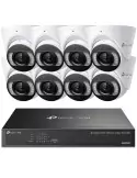 TP-Link VIGI 8MP 8Ch IP NVR Full-Colour 8x Dome Camera Kit - VIGI8-C485-8D (8x8)