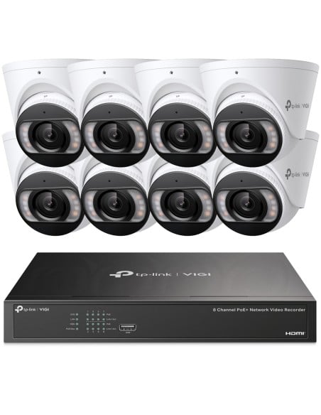 TP-Link VIGI 8MP 8Ch IP NVR Full-Colour 8x Dome VIGI8-C485-8D TP-Link VIGI 8MP 8Ch IP NVR Full-Colour 8x Dome VIGI8-C485-8D