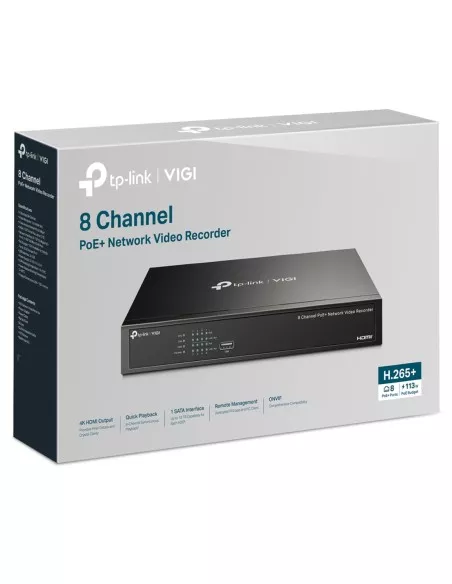 TP-Link VIGI 5MP 8Ch IP NVR 2TB Full-Colour 6x VIGI8-C455-6D