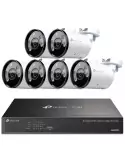 TP-Link VIGI 5MP 8Ch IP NVR 2TB Full-Colour 6x Bullet Camera Kit - VIGI8-C355-6B (8x6)