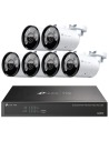 TP-Link VIGI 5MP 8Ch IP NVR 2TB Full-Colour 6x Bullet Camera Kit - VIGI8-C355-6B (8x6)