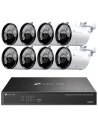 TP-Link VIGI 8MP 8Ch IP NVR Full-Colour 8x Bullet Camera Kit - VIGI8-C385-8B (8x8)
