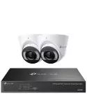 TP-Link VIGI 8MP 4K-UHD 4Ch IP NVR 2TB Full-Colour 2 Dome Camera Kit VIGI4-C485-2D (4x2)