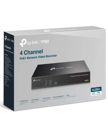 TP-Link VIGI 8MP 4K-UHD 4Ch IP NVR 2TB VIGI4-C485-3D