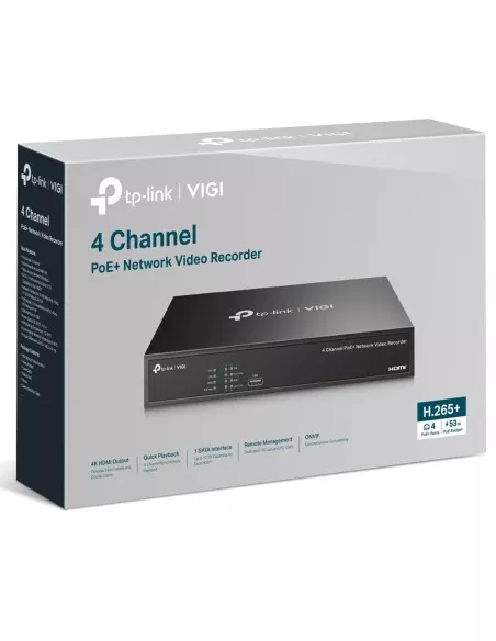 TP-Link VIGI 8MP 4K-UHD 4Ch IP NVR 2TB VIGI4-C485-3D TP-Link VIGI 8MP 4K-UHD 4Ch IP NVR 2TB VIGI4-C485-3D