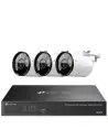 TP-Link VIGI 8MP 4K-UHD 4Ch IP NVR 2TB Full-Colour 3 Bullet Camera Kit VIGI4-C385-3B (4x3)