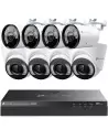 TP-Link VIGI 8MP 4K-UHD 16 Ch IP NVR 4TB Full-Col x4 Dome & x4 Bullet Cam Kit - VIGI16-C85-4D4B (16x8)
