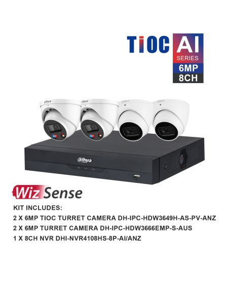 Dahua WizSense AI TiOC 8-Channel Surveillance Kit DH-M6082T2TIOC Dahua WizSense AI TiOC 8-Channel Surveillance Kit DH-M6082T2TIOC