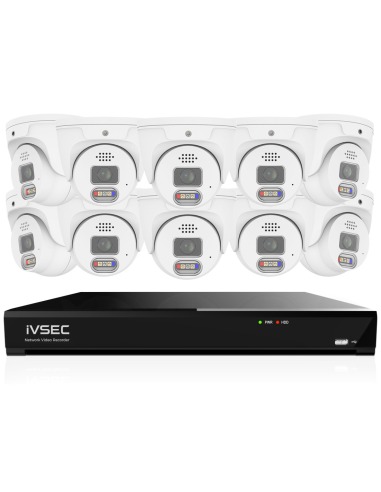 IVSEC 12MP 6K AI 4TB 16CH 10x1250D Dome Cameras IVK16L-125010D
