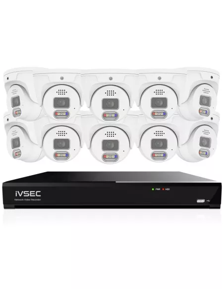 IVSEC 12MP 6K AI 4TB 16CH 10x1250D Dome Cameras IVK16L-125010D