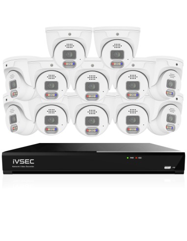 IVSEC 12MP 6K AI 4TB 16CH 12x1250D Dome Cameras IVK16L-125012D