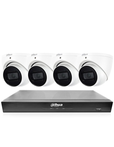 Dahua WizSense AI 8-Channel Surveillance Kit with 4x 6MP HDW3666EMP-S-AUS Cameras and NVR4108HS-8P-AI/ANZ Recorder