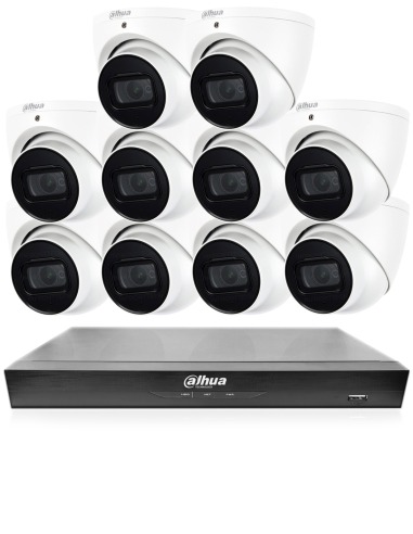 Dahua WizSense AI 16-Channel Surveillance Kit with 10x 6MP HDW3666EMP-S-AUS and NVR4216-16P-AI/ANZ Recorder