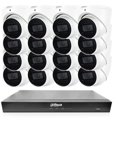 Dahua WizSense AI 16-Channel Surveillance Kit with 16x 6MP HDW3666EMP-S-AUS and NVR4216-16P-AI/ANZ Recorder