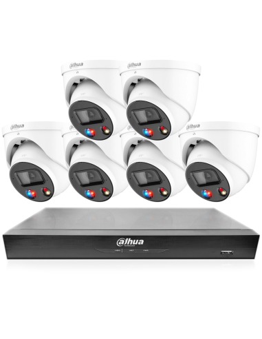 Dahua WizSense AI TiOC 8 Channel Kit 6x 6MP HDW3649H-AS-PV-ANZ & 1x NVR4108HS-8P-AI/ANZ