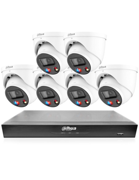 Dahua WizSense AI TiOC 8 Channel Kit 6x 6MP DH-K6086TIOC Dahua WizSense AI TiOC 8 Channel Kit 6x 6MP DH-K6086TIOC