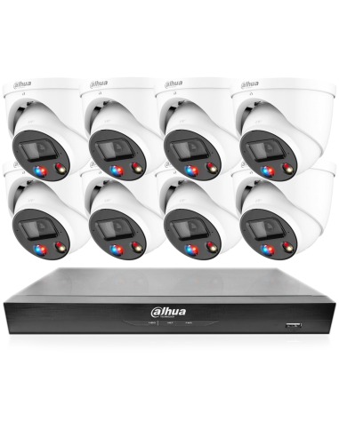 Dahua WizSense AI TiOC 8 Channel Kit 8x 6MP HDW3649H-AS-PV-ANZ & 1x NVR4108HS-8P-AI/ANZ