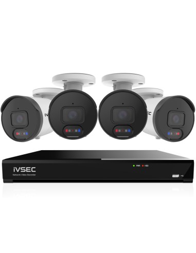 EX-DEMO IVSEC 8MP 4K AI 2TB 8CH 4x850B Bullet Cameras UHD NVR CCTV Security System (8x4)