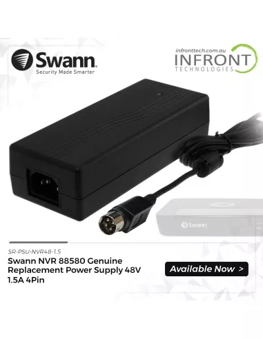 Swann NVR 88580 Genuine Replacement Power Supply SR-PSU-NVR48-1.5