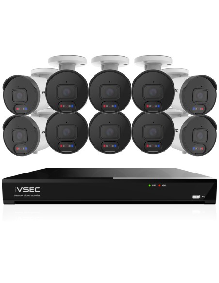 IVSEC 12MP 6K AI 4TB NVR 16CH 10x Bullet Cameras IVK16L-125010B-DL