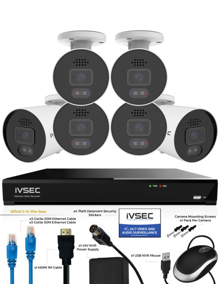 IVSEC PRO 8MP 4K PRO-AI 2TB 8CH 6x880B Cam 25fps IVK8P-8806B-DL