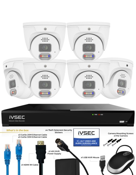 IVSEC PRO 8MP 4K PRO-AI 2TB 8CH 6x880D Cam 25fps IVK8P-8806D-DL