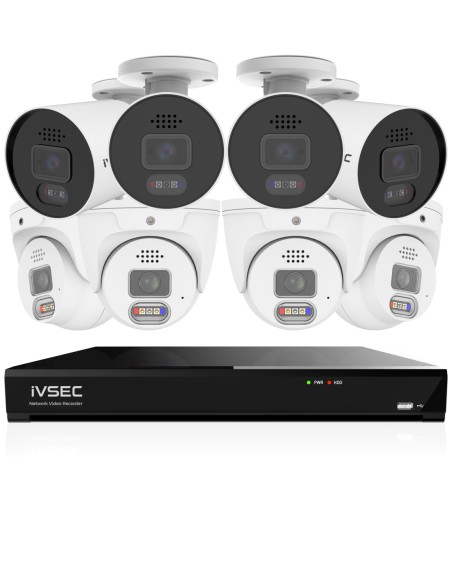 IVSEC PRO 8MP 4K PRO-AI 2TB 8CH 4xBullet+4xDome IVK8P-8804B4D-DL
