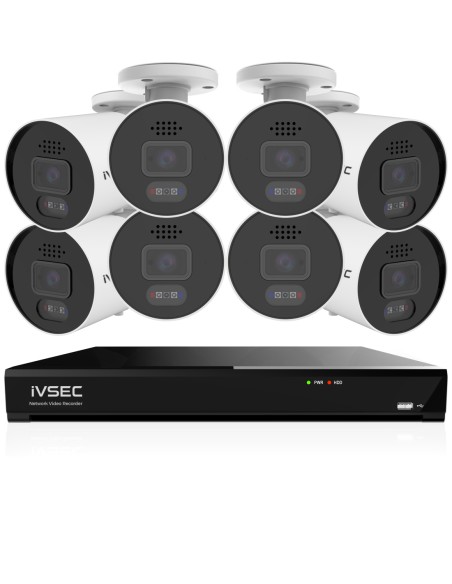 IVSEC PRO 8MP 4K PRO-AI 2TB 8CH 8xBullet Cam IVK8P-8808B-DL