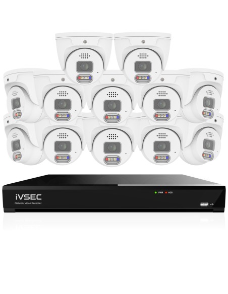 IVSEC 12MP 6K-UHD AI 4TB 16CH 12x Dome Cameras IP IVK16L-125012D-DL