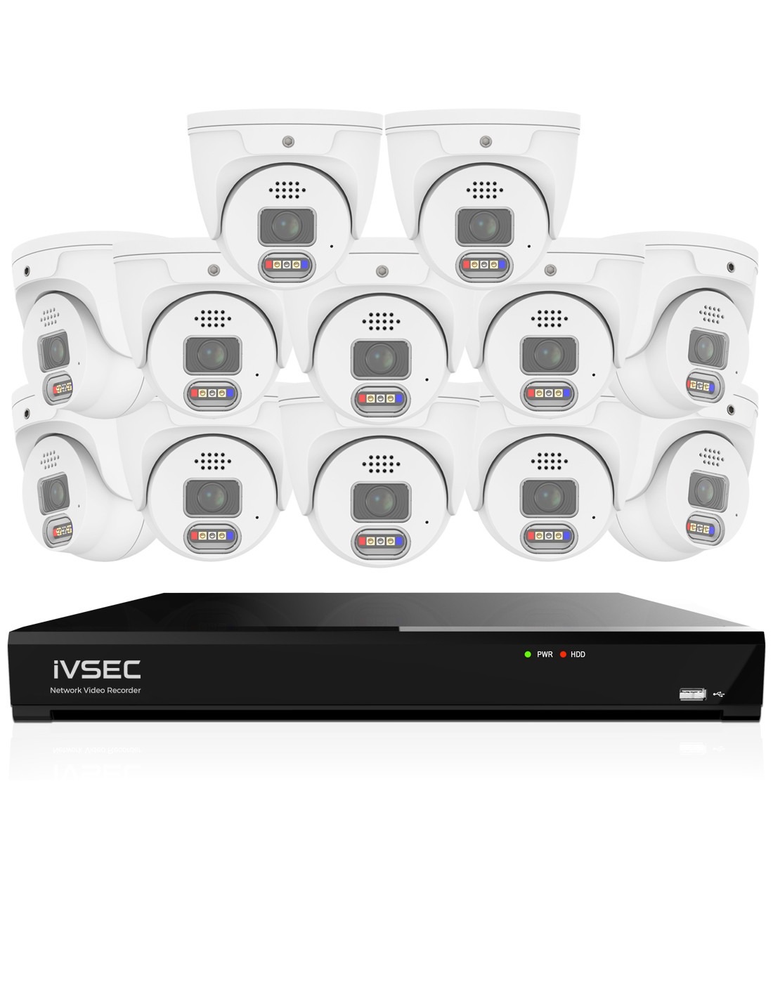 IVSEC 12MP 6K-UHD AI 4TB 16CH 12x Dome Cameras IP IVK16L-125012D-DL