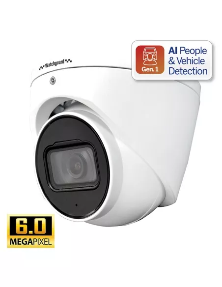 Close-up of a 6MP AI surveillance camera with IP67 weatherproof metal housing Close-up of a 6MP AI surveillance camera with IP67 weatherproof metal housing