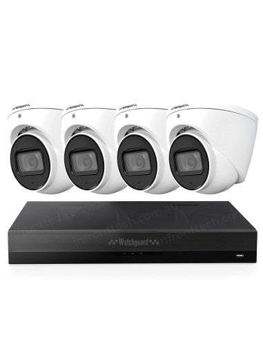 Front view of the LA Series 8-Channel 6MP AI Surveillance Kit with 4 AI Cameras