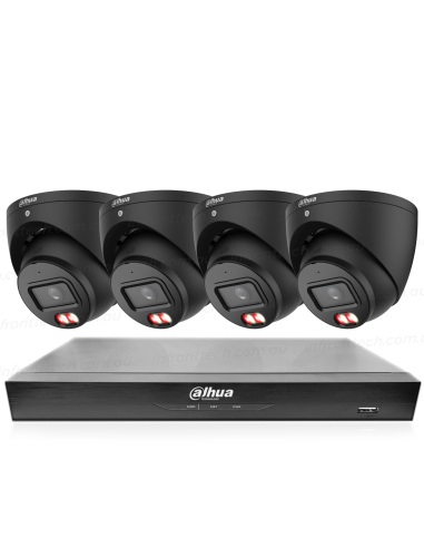 Dahua Black AcuPick AI 8-Channel 4K Surveillance Kit with 4x 8MP Dual Light Cameras and NVR