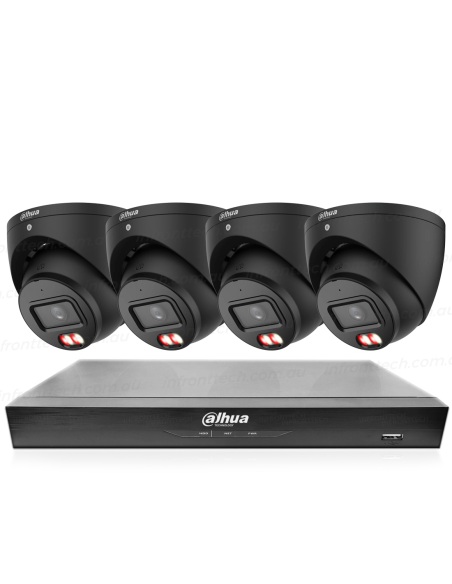 Dahua Black AcuPick AI 8-Channel 4K Surveillance Kit with 4x 8MP Dual Light Cameras and NVR Dahua Black AcuPick AI 8-Channel 4K Surveillance Kit with 4x 8MP Dual Light Cameras and NVR