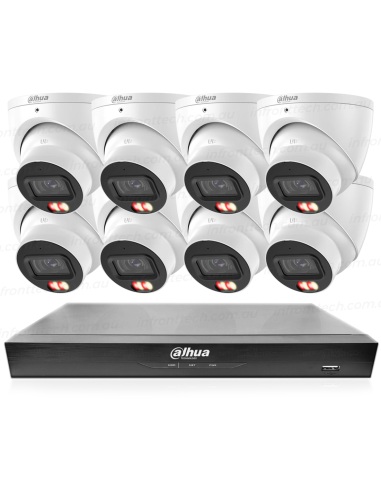 Dahua AcuPick AI 8-Channel 4K Kit with 8x 8MP Dual Light Cameras (HDW3867EM-S-IL-ANZ) & NVR (NVR4108HS-8P-AI/ANZ)