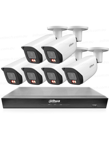 Dahua AcuPick AI 8-Channel 4K Kit with 6x 8MP Dual Light Cameras (HFW3867E-AS-IL-ANZ) & NVR (NVR4108HS-8P-AI/ANZ)