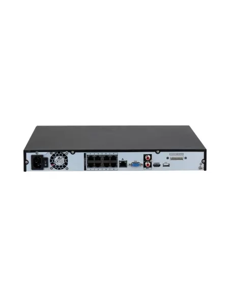 Top view of Dahua NVR4108HS-8P-AI/ANZ showcasing advanced AI processing capabilities. Top view of Dahua NVR4108HS-8P-AI/ANZ showcasing advanced AI processing capabilities.