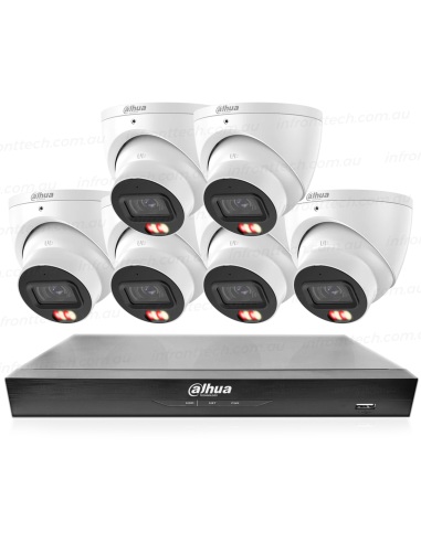 Dahua AcuPick AI 8-Channel 4K Kit with 6x 8MP Dual Light Cameras (HDW3867EM-S-IL-ANZ) & NVR (NVR4108HS-8P-AI/ANZ)