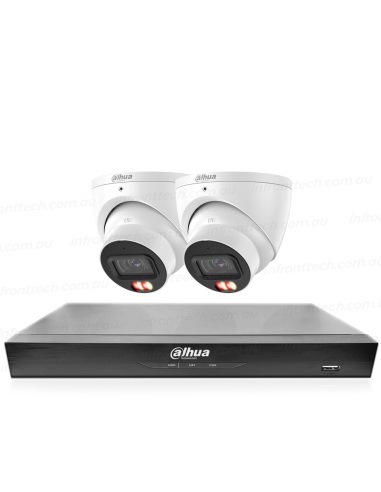 Dahua AcuPick AI 4-Channel 4K Kit with 2x 8MP Dual Light Cameras (HDW3867EM-S-IL-ANZ) & NVR (NVR4104HS-4P-AI/ANZ)