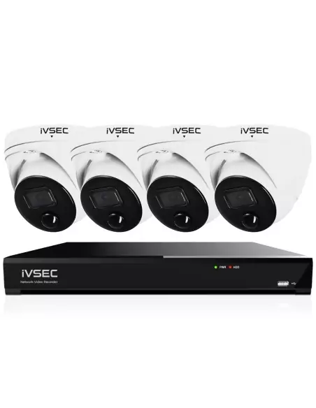 IVSEC 8 Channel IP PoE+ 2TB 5MP Super-HD Dome Surveillance Kit  - IVK-28E