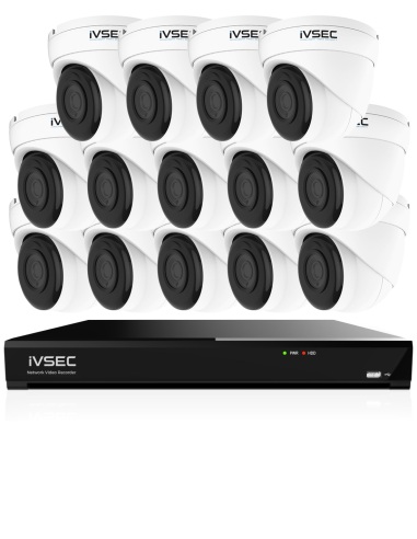 IVSEC Security Kit: 14x 12MP Turret, 3.6mm, 16CH NVR, HDD